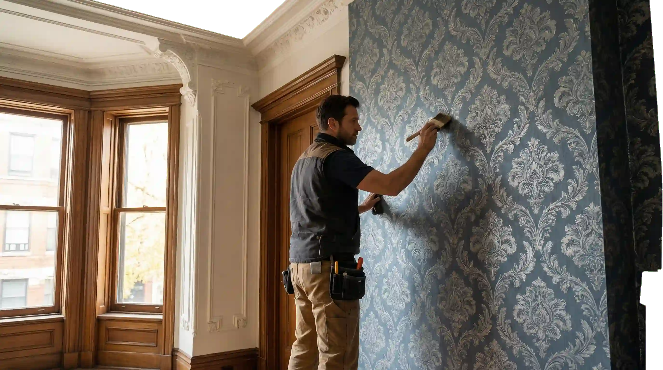 Residential wallpaper installation services in Massachusetts